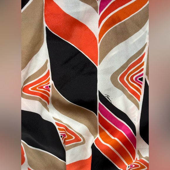 Trina Turk Women's 100% Silk Geometric Shirt Shift Dress Sz 10 Printed Colorful - Picture 8 of 8